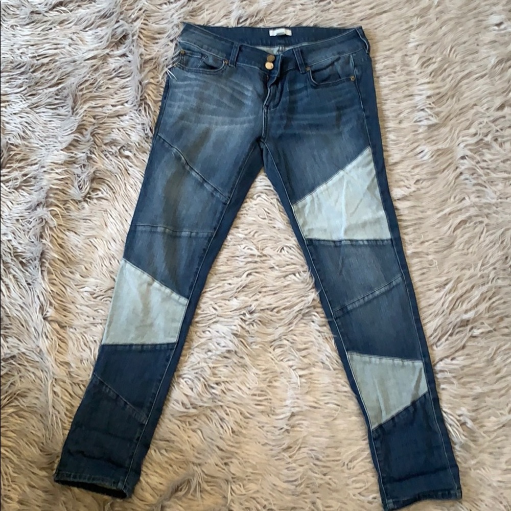 Patchwork Dark Jeans